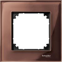 Рамка универсальная Schneider Electric Merten M-Elegance 1-м. стекло махагон  картинка